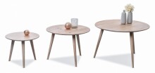 Beistelltisch >Oslo< in bianco, Wildeiche - 35x45cm (HxD)