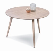 Couchtisch >Oslo< in bianco, Wildeiche massiv -...