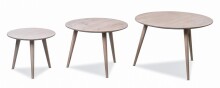 Couchtisch >Oslo< in bianco, Wildeiche massiv - 50x75cm (HxD)