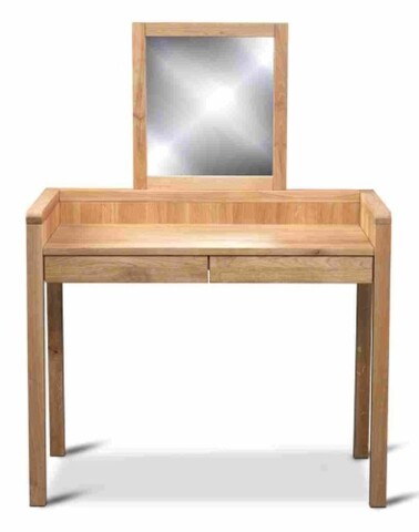 Schminktisch >Riga< in Wildeiche, Massivholz, geölt - 75x45cm (HxT)