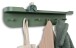 Wandgarderobe >Jil< in grün, Metall - 70x15x12cm (BxHxT)