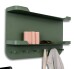 Wandgarderobe >Jil< in grün, Metall - 70x40x12cm (BxHxT)