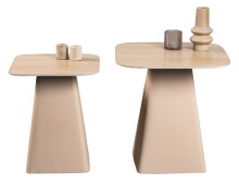 Satztisch >Lissi< (2er-Set) in cremeweiß, Metall - 50x52x50cm (BxHxT)