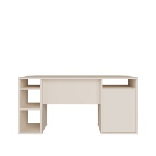 Schreibtisch >TEZAUR< in sandfarbig - 160x75,7x72cm (BxHxT)