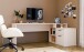 Schreibtisch >TEZAUR< in sandfarbig - 200x75,7x121,8cm (BxHxT)