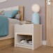Nachtkommode >SQUERE< in Mauvelle Eiche Dekor / Sand - 40,6x43x41,7cm (BxHxT)