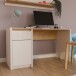Schreibtisch >SQUERE< in Mauvella Eiche Dekor / Sand - 130x72x51,7cm (BxHxT)
