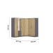 Eckkleiderschrank >Butte< in Eiche Artisan Dekor / grau - 221x197x176 (BxHxT)