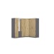 Eckkleiderschrank >Butte< in Eiche Artisan Dekor / grau - 221x197x176 (BxHxT)