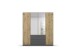 Drehtürenschrank >Butte< in Eiche Artisan Dekor / grau - 181x197x54 (BxHxT)
