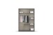 Drehtürenschrank >Butte< in Eiche Artisan Dekor / grau - 136x197x55 (BxHxT)