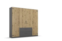 Drehtürenschrank >Butte< in Eiche Artisan...