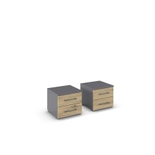 Nachtkommode >Butte< (2er-Set) in Eiche Artisan /...