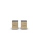 Nachtkommode >Butte< (2er-Set) in Eiche Artisan / grau - 40x52x40 (BxHxT)
