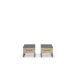 Nachtkommode >Butte< (2er-Set) in Eiche Artisan / grau - 40x34x42 (BxHxT)