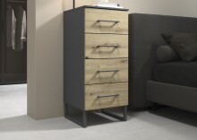 Schubkastenkommode >Butte< in Eiche Artisan / grau...
