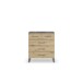 Schubkastenkommode >Butte< in Eiche Artisan / grau metallic - 80x92x42 (BxHxT)