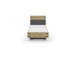 Bett >Butte< in grau metallic / Eiche Artisan Dekor - 95x101x207 (BxHxT)