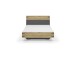 Bett >Butte< in grau metallic / Eiche Artisan Dekor - 145x101x207 (BxHxT)