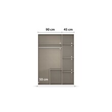 Schlafzimmer-Set >Butte< (3-teilig) in grau metallic / Eiche Artisan Dekor