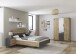Schlafzimmer-Set >Butte< (3-teilig) in grau metallic / Eiche Artisan Dekor