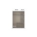 Schlafzimmer-Set >Butte< (3-teilig) in grau metallic / Eiche Artisan Dekor