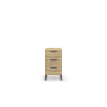 Nachtkommode >Aditio Box< in Eiche Artisan Dekor - 40x72x44 (BxHxT)