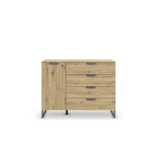 Kombikommode >Aditio Box< in Eiche Artisan Dekor - 120x92x44 (BxHxT)