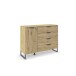Kombikommode >Aditio Box< in Eiche Artisan Dekor - 120x92x44 (BxHxT)