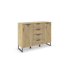 Kombikommode >Aditio Box< in Eiche Artisan Dekor -...