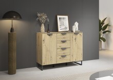 Kombikommode >Aditio Box< in Eiche Artisan Dekor -...