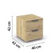 Nachtkommode >Aditio Box< in Eiche Artisan Dekor - 40x42x42 (BxHxT)