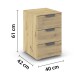 Nachtkommode >Aditio Box< in Eiche Artisan Dekor - 40x61x42 (BxHxT)