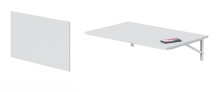 Klapptisch >Wandklapptisch< in Artik Weiß, Holzwerkstoff - 78x21x50cm (BxHxT)