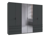 Falttürenschrank >OXFORD< in GRAPHIT mit...