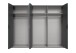 Falttürenschrank >OXFORD< in GRAPHIT - 300x216x58cm (BxHxT)