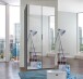 Falttürenschrank >OXFORD< in GRAPHIT mit SPIEGEL - 100x216x58cm (BxHxT)