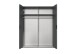 Falttürenschrank >OXFORD< in GRAPHIT mit Spiegel - 200x216x58cm (BxHxT)