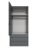 Falttürenschrank >OXFORD< in GRAPHIT mit Schubladen - 100x216x58cm (BxHxT)