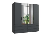 Falttürenschrank >OXFORD< Schubladen, in...