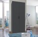 Falttürenschrank >OXFORD< in GRAPHIT - 100x236x58cm (BxHxT)