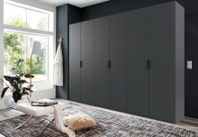 Falttürenschrank >OXFORD< in GRAPHIT - 300x236x58cm (BxHxT)