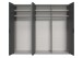Falttürenschrank >OXFORD< in GRAPHIT - 300x236x58cm (BxHxT)