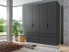 Falttürenschrank >OXFORD< in GRAPHIT - 200x236x58cm (BxHxT)