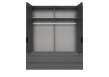 Falttürenschrank >OXFORD< in GRAPHIT - 200x236x58cm (BxHxT)