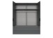 Falttürenschrank >OXFORD< in GRAPHIT - 200x236x58cm (BxHxT)