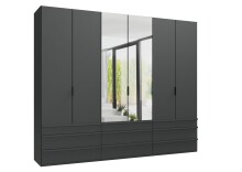 Falttürenschrank >OXFORD< in GRAPHIT -...