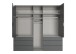 Falttürenschrank >OXFORD< in GRAPHIT - 250x236x58cm (BxHxT)
