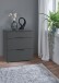 Nachtkommode >OXFORD< in GRAPHIT - 54x61x41cm (BxHxT)