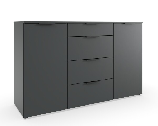 Sideboard >OXFORD< in GRAPHIT - 135x84x41cm (BxHxT)